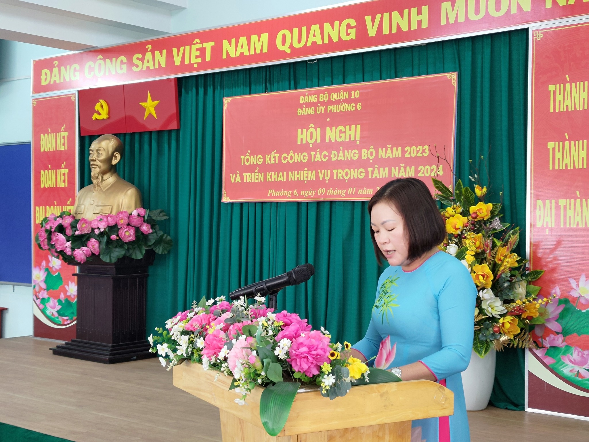 Image: PHƯỜNG 6: HỘI NGHỊ TỔNG KẾT, ĐÁNH GIÁ KẾT QUẢ THỰC HIỆN NHIỆM VỤ CHÍNH TRỊ NĂM 2023 CỦA ĐẢNG ỦY PHƯỜNG 6