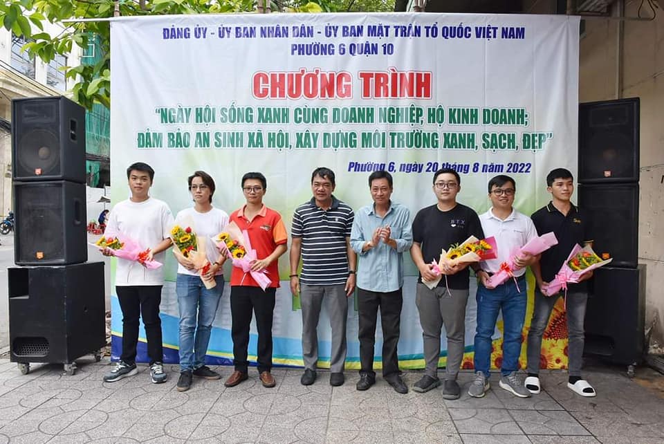 Image: Phường 6 tổ chức chương trình “Ngày hội Sống Xanh đồng hành cùng doanh nghiệp, hộ kinh doanh; đảm bảo an sinh xã hội, xây dựng môi trường xanh, sạch, đẹp"