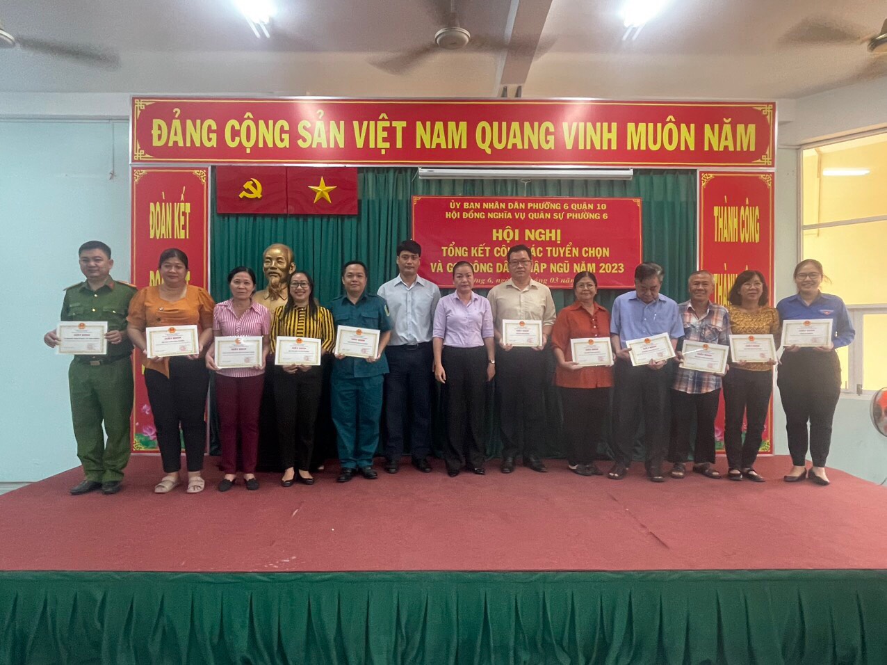 Image: PHƯỜNG 6 QUẬN 10 HỘI NGHỊ TỔNG KẾT CÔNG TÁC TUYỂN CHỌN VÀ GỌI CÔNG DÂN NHẬP NGŨ NĂM 2023.