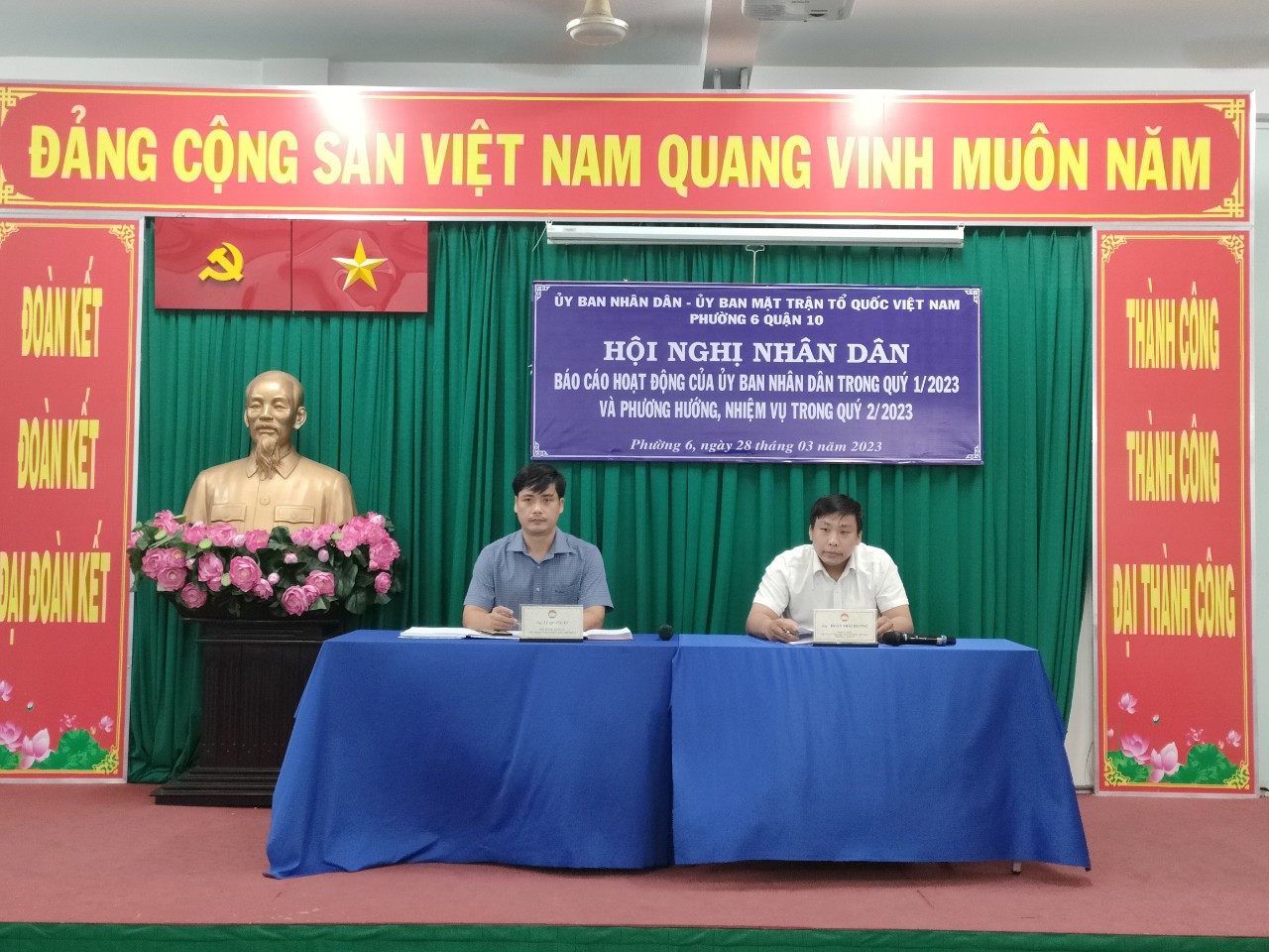 Image: ỦY BAN NHÂN DÂN - ỦY BAN MTTQ VIỆT NAM PHƯỜNG 6 QUẬN 10 TỔ CHỨC HỘI NGHỊ NHÂN DÂN BÁO CÁO HOẠT ĐỘNG CỦA UBND TRONG QUÝ 1 NĂM 2023 VÀ PHƯƠNG HƯỚNG, NHIỆM VỤ TRONG QUÝ 2/2023