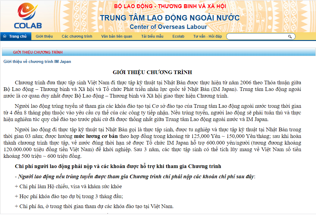 Image: THÔNG BÁO TUYỂN CHỌN THỰC TẬP SINH ĐI THỰC TẬP KỸ THUẬT TẠI NHẬT BẢN THEO CHƯƠNG TRÌNH IM JAPAN - ĐỢT 2/2020